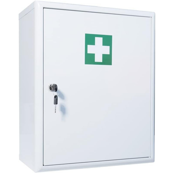 1.hilfeverbandschrank_metall_din13157:2021_3-fächern_2-verstellbar_2türfächer_sicherheitsschloss_48,5x40x20cm