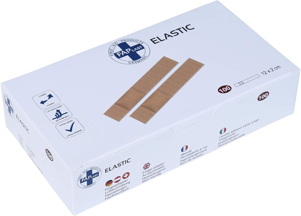 HierBeiDir Fingerpflaster - 100 Stück, Wundpflaster 12x2cm