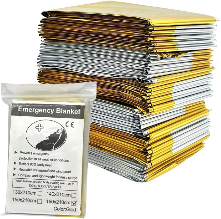 Rettungsdecke - 210cm x 160cm - Erste-Hilfe Decke – Notfall-Decke - Emergency Blanket – Thermal Blanket