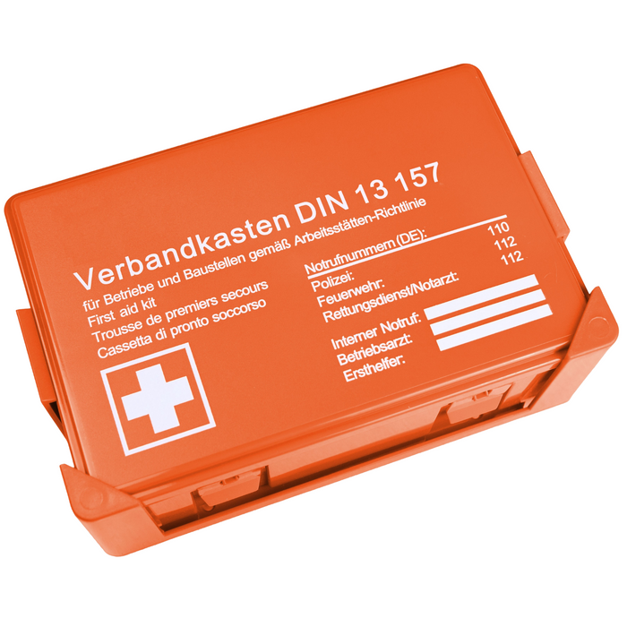 Restposten - Betriebsverbandskasten DIN 13157:2021 verkürztes MHD bis 10/2027
