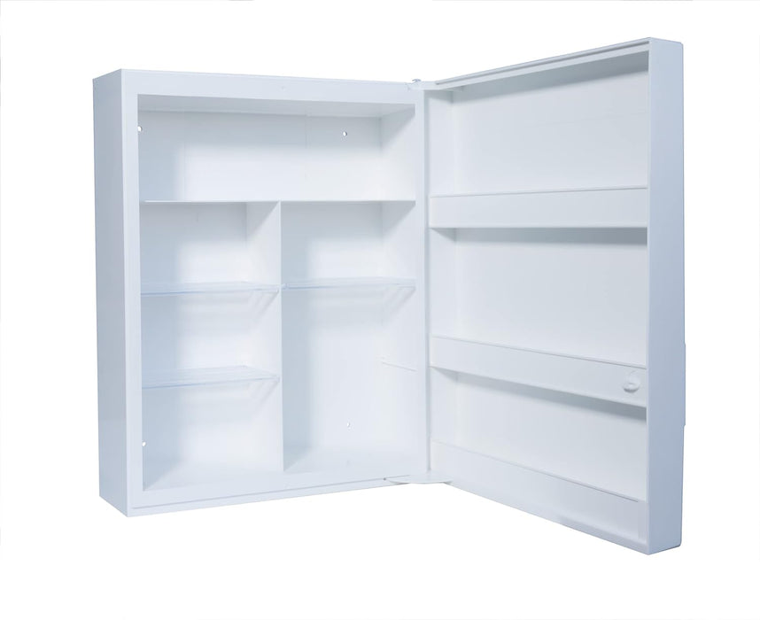 Erste Hilfe Verbandschrank K - 45 x 34,5 x 16 cm - Kunststoff (leer) - 10 Fächern (4 herausnehmbar), Sicherheitsschloss