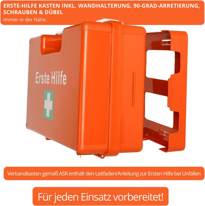 Restposten Erste Hilfe Kasten DIN 13157:2021 - MEDIUM - mit Wandhalterung